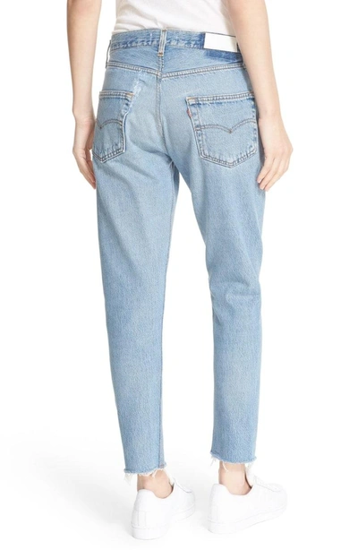 Shop Re/done 'the Relaxed Crop' Reconstructed Jeans In No Destruction