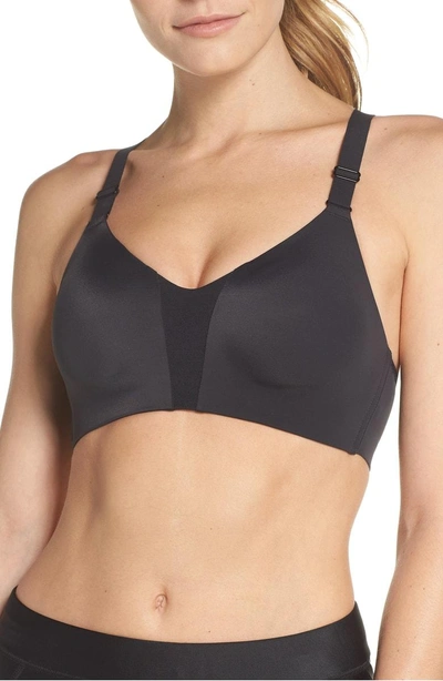 Shop Nike Rival Sports Bra In Black/ Black/ White