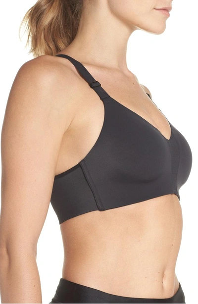 Shop Nike Rival Sports Bra In Black/ Black/ White