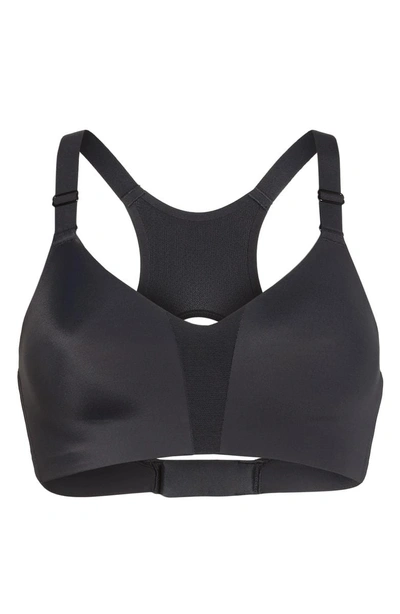 Shop Nike Rival Sports Bra In Black/ Black/ White