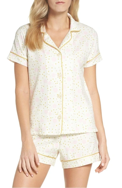 Shop Bedhead Short Pajamas In Ivory Dot Print
