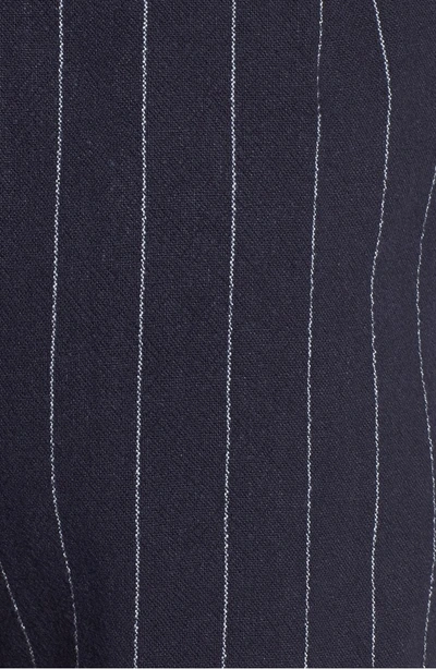 Shop Moon River Stripe Tie Waist Shorts In Blue Stripe