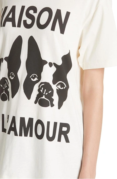 Shop Gucci Maison De L'amour Dog Print Cotton Jersey Tee In Sunkissed/ Black