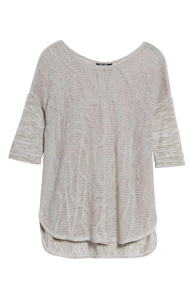 Shop Nic + Zoe Desert Wind Knit Top In Flax Mix