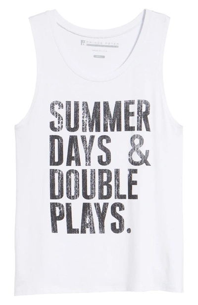 Shop Prince Peter Summer Days & Double Plays Tank In White