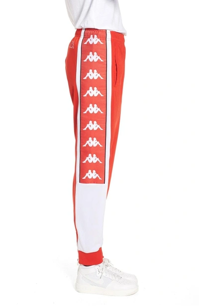 Shop Kappa 222 Banda 10 Arsis Pants In Red Flame -white