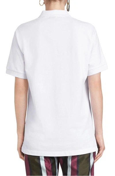 Shop Burberry Hartford Pique Polo In White