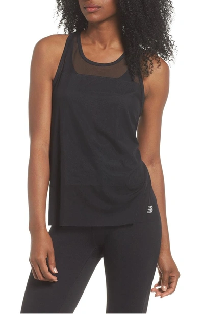 Shop New Balance Ice 2.0 Mesh Tank In Black