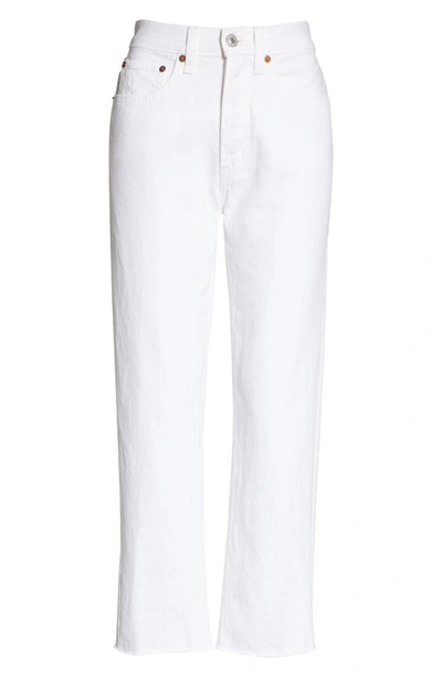 Shop Re/done Originals High Waist Stove Pipe Jeans In White