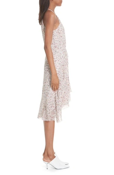 Shop Joie Lamberta Tiered Print Silk Dress In Porcelain