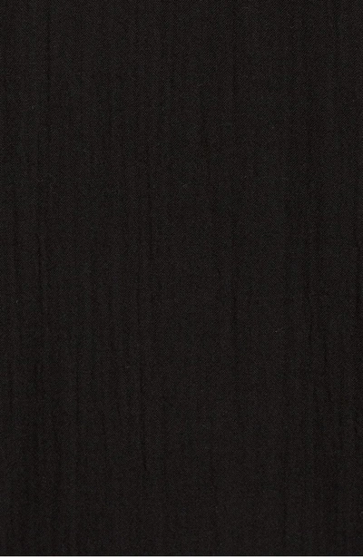 Shop Eileen Fisher V-neck Cotton Midi Dress In Black
