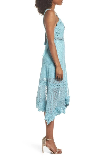 Shop Foxiedox Angelisa Lace Midi Dress In Aqua