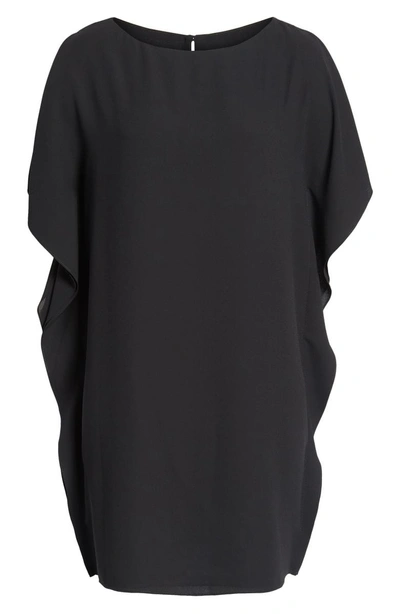 Shop Anne Klein Flutter Sleeve Dress In Black