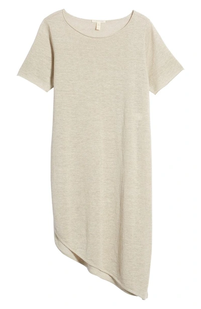 Shop Eileen Fisher Asymmetrical Organic Linen Tunic In Undyed Natural