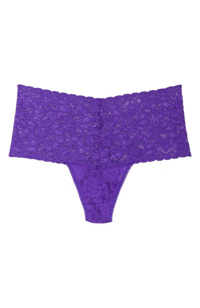 Shop Hanky Panky Retro High Waist Thong In Royal Purple