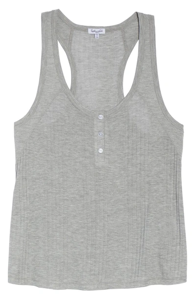 Shop Splendid Racerback Sleep Tank In Light Heather Grey