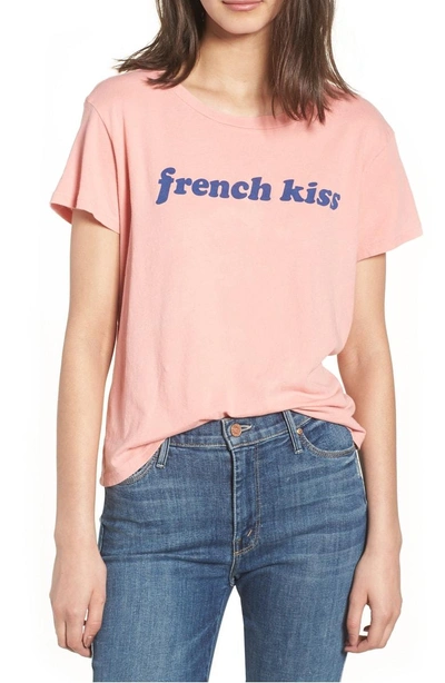 Shop Mother 'the Boxy Goodie Goodie' Cotton Graphic Tee In French Kiss
