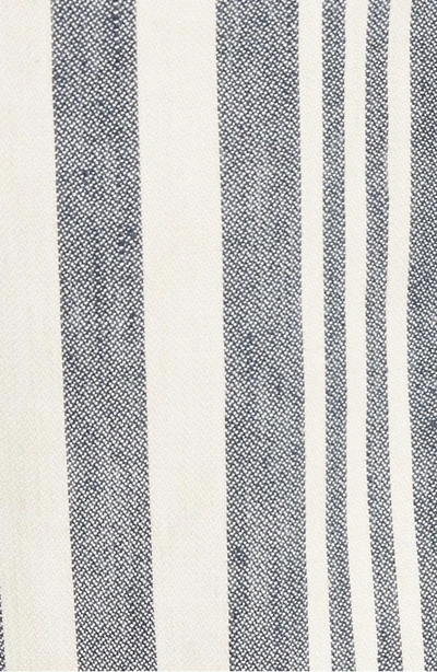 Shop Veronica Beard Carito Stripe Linen & Cotton Shorts In Navy/ Ecru