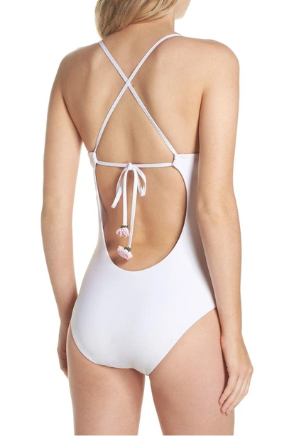 Shop Becca Medina One-piece Swimsuit In White