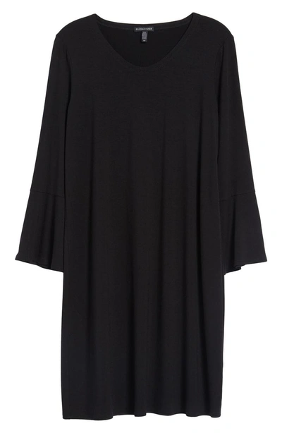Shop Eileen Fisher Knit Shift Dress In Black