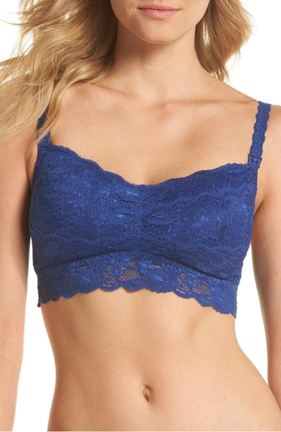 Shop Cosabella 'never Say Never Mommie' Soft Cup Nursing Bralette In Marine Blue