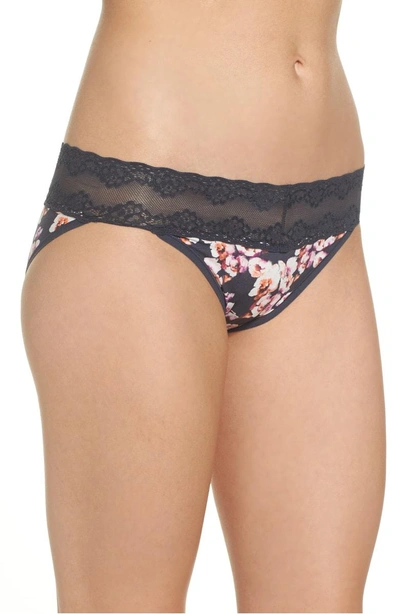 Shop Natori Bliss Perfection Bikini In India Ink Night Flower Print