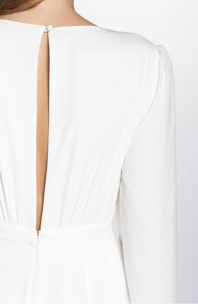Shop Joanna August Floyd V-neck Long Sleeve Gown In White