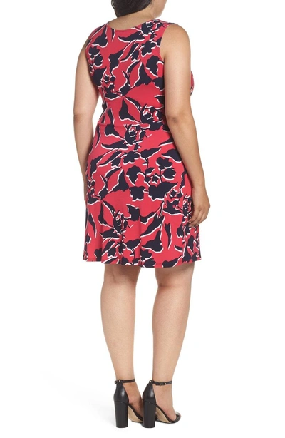 Shop Leota Twist Front Jersey Dress In Shadow Floral