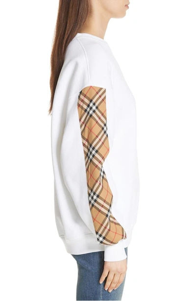 Burberry Oversized Cotton-blend Sweatshirt In White | ModeSens