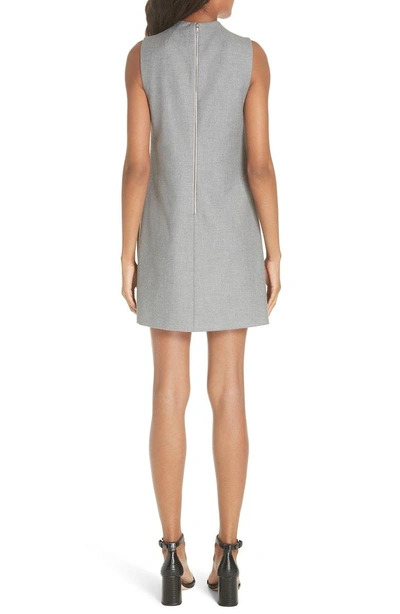 Shop Alice And Olivia Coley Shift Dress In Light Grey