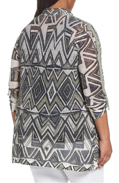 Shop Nic + Zoe Mountain Dreams Lightweight Linen Blend Cardigan In Multi