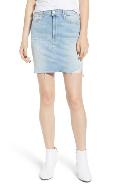 Shop Mother The Sacred Frayed High Waist Miniskirt In Written In The Sand