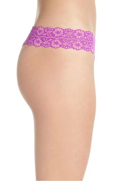 Shop Hanky Panky Cross Dyed Regular Rise Thong In Wild Orchid