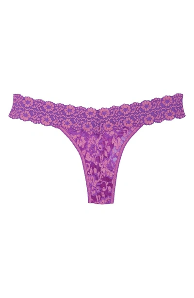 Shop Hanky Panky Cross Dyed Regular Rise Thong In Wild Orchid
