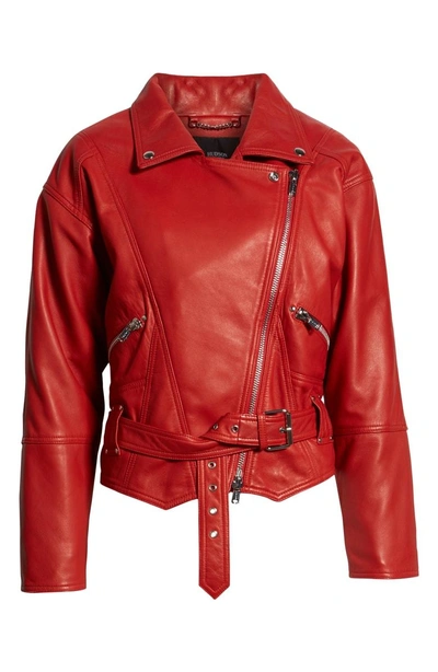 Shop Hudson Leather Jacket In Riot