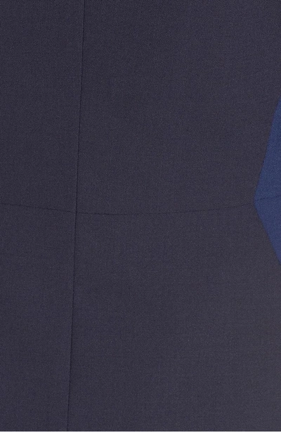Shop Hugo Boss Jolia Patchwork Jacket In Patchwork Fantasy Navy/ Blue