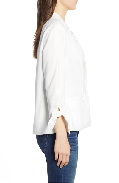 Shop Cupcakes And Cashmere Aiko Satin Crepe Blazer In Ivory
