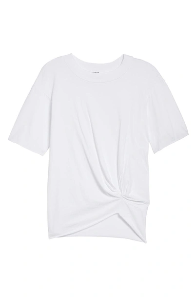 Shop Stateside Twist Hem Brushed Jersey Tee In White