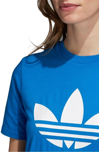 Shop Adidas Originals Adidas Trefoil Tee In Bluebird