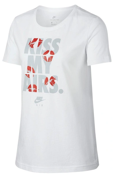 Nike Women's Sportswear Kiss My Airs T-shirt, White | ModeSens