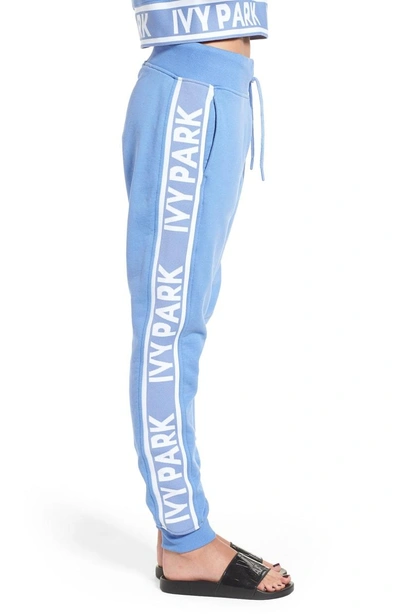 Shop Ivy Park Logo Tape Jogger Pants In Wedgewood Blue