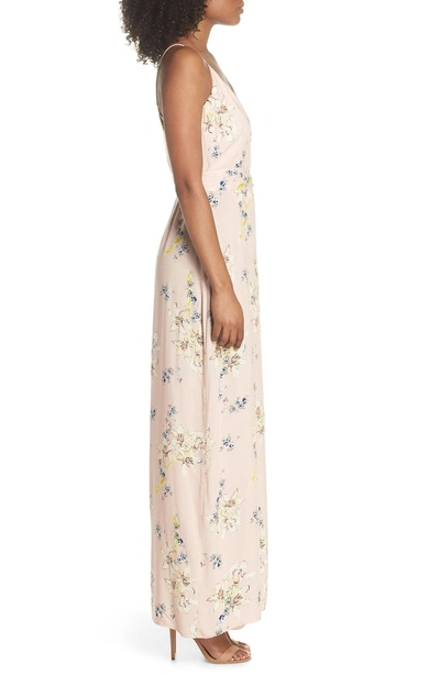 Shop Paige Regina Floral Print Maxi Dress In Tender Yellow Multi