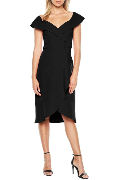 Shop Bardot Bella Tulip Hem Dress In Black