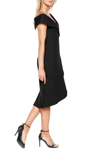 Shop Bardot Bella Tulip Hem Dress In Black