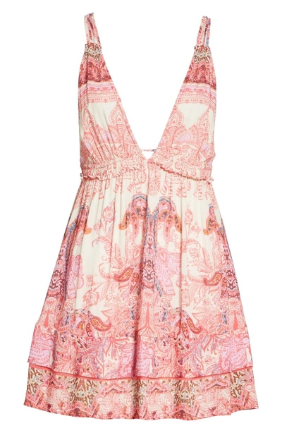 Shop Free People Me To You Print Minidress In Peach