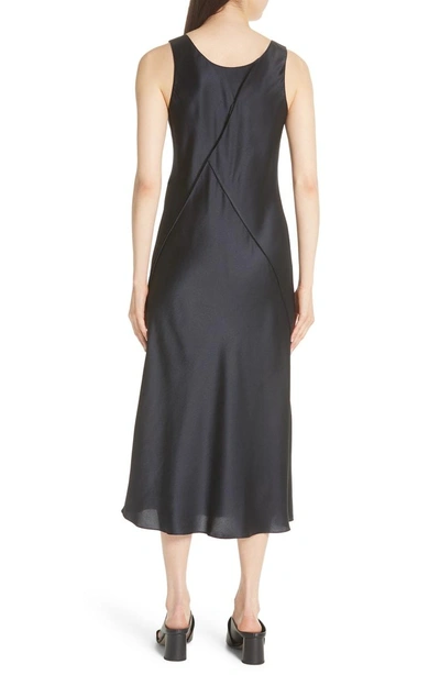 Shop Vince Silk Tank Dress In Iron