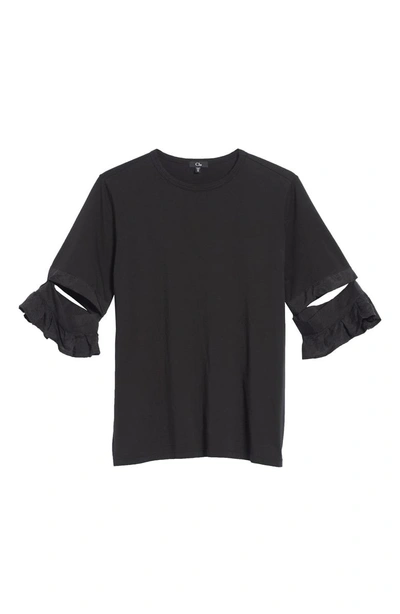 Shop Clu Open Sleeve Top In Black