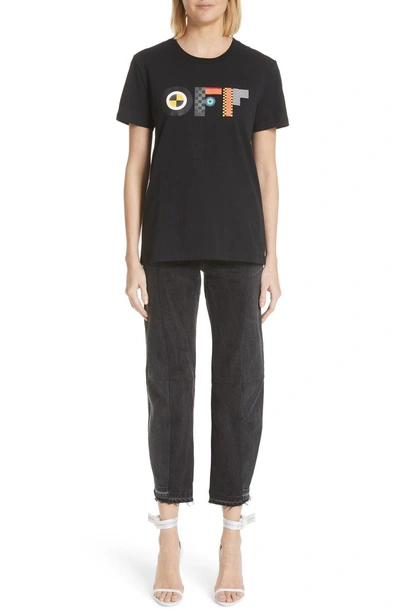 Shop Off-white Flags Casual Tee In Black Multicolor