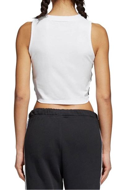 Shop Adidas Originals Crop Tank In White