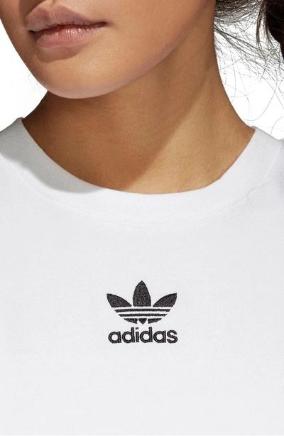 Adidas Originals Cropped Striped Stretch-cotton Jersey Tank In White ...